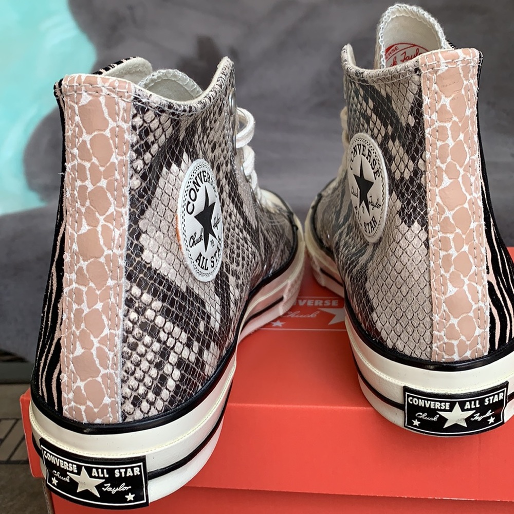 CONVERSE CHUCK 70 HI BLACK/EGRET/CHAMPAGNE TAN MEN - Picture 15 of 16